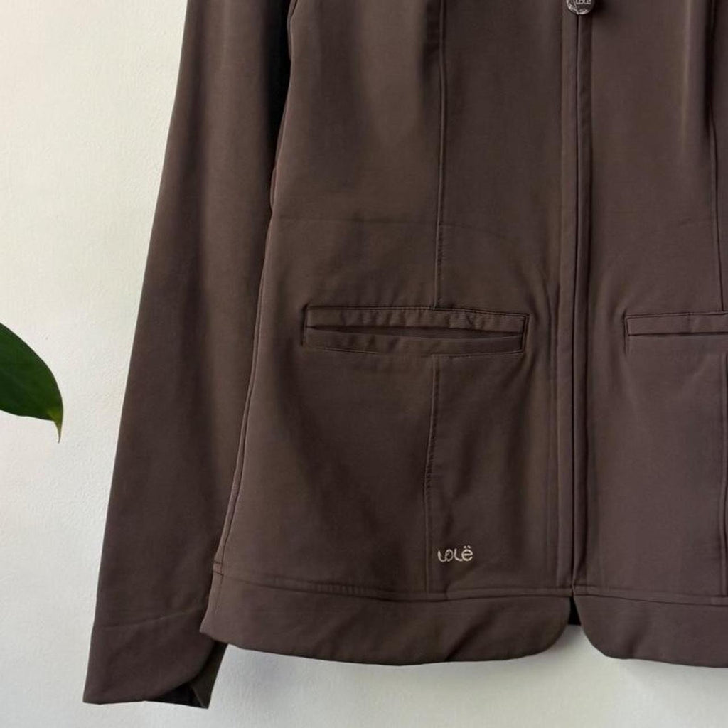 Lolë Dark Brown Fitted Jacket (size x-small)
