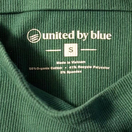 United By Blue Green Ribbed Bike Shorts