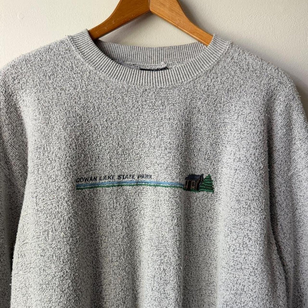 Vintage Bowman Lake Towel Knit Sweatshirt (size large)