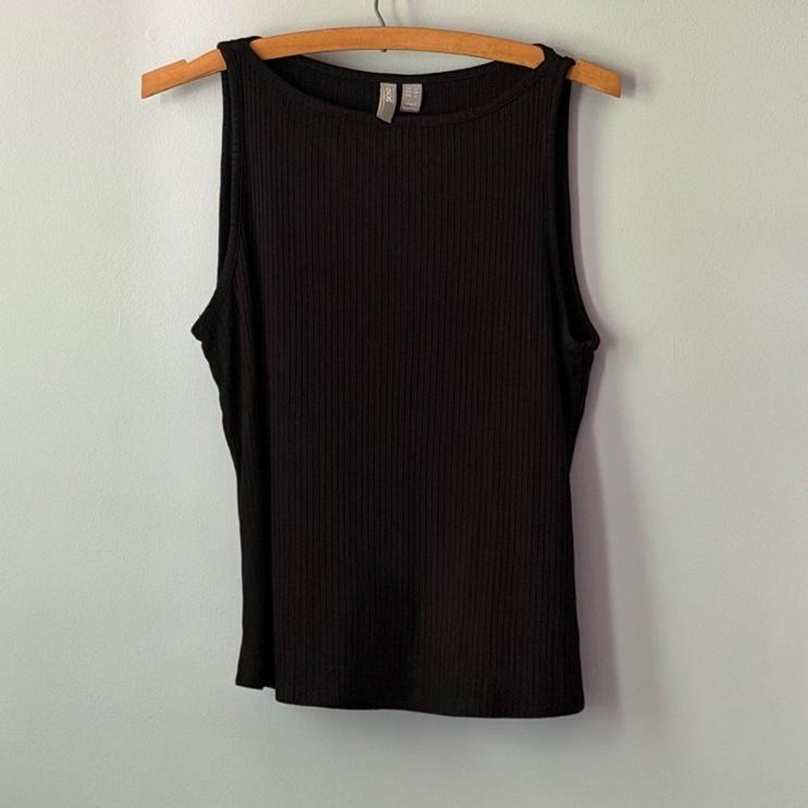 ASOS Black Ribbed Tank (size 6)