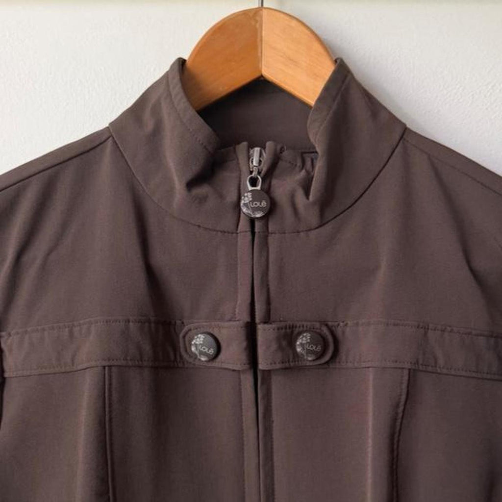 Lolë Dark Brown Fitted Jacket (size x-small)