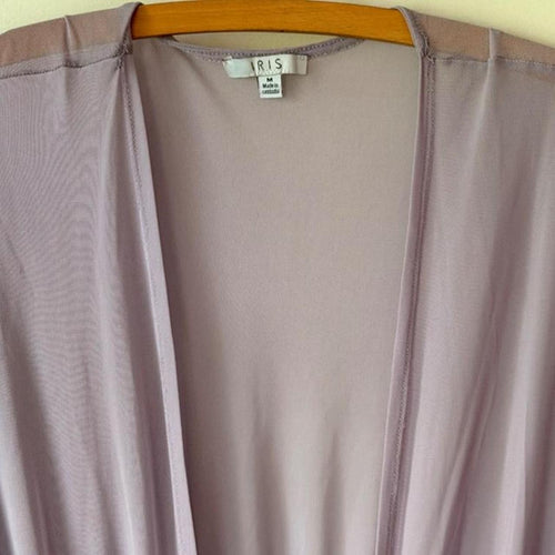 Iris Lilac Sheer Tie Waist Robe