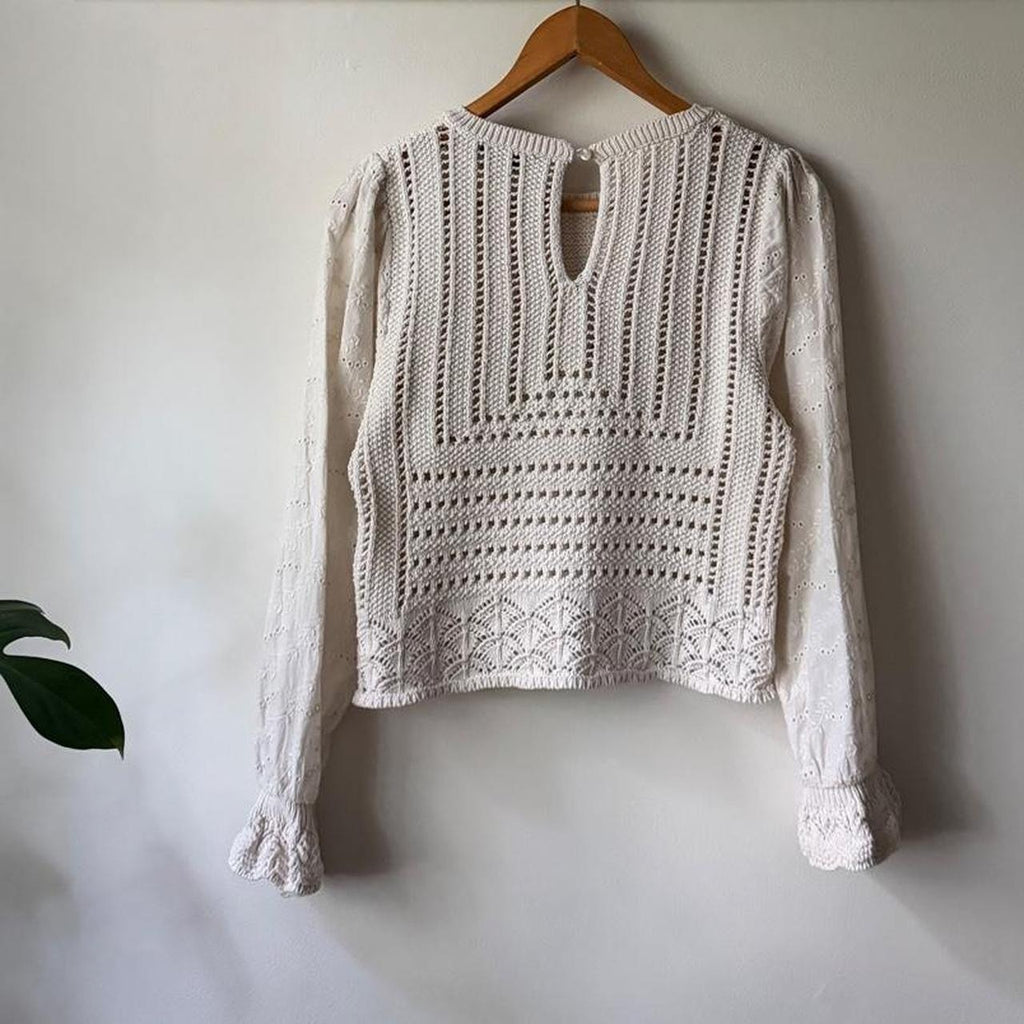 Zara Crochet Eyelit Blouse (size medium)