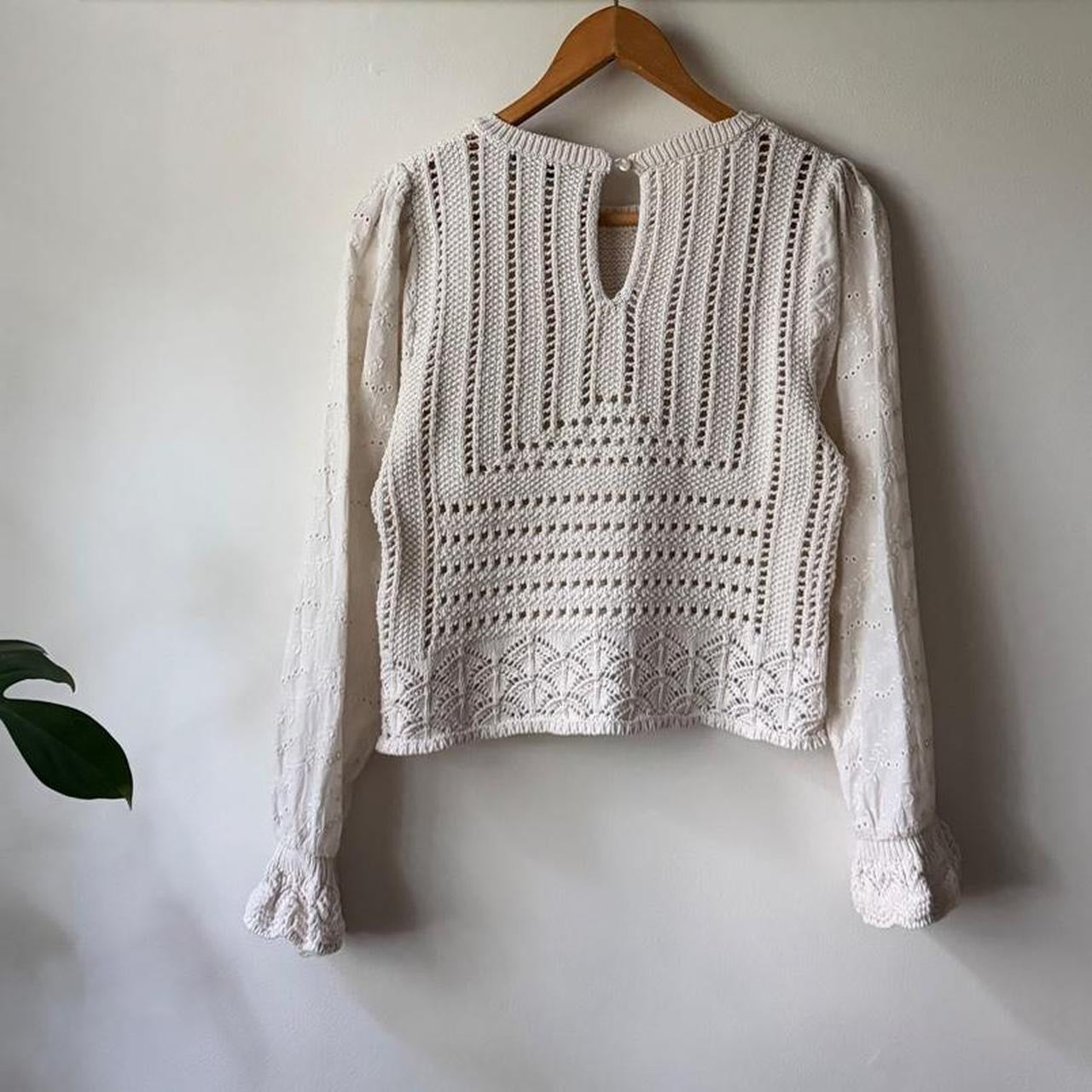Zara Crochet Eyelit Blouse (size medium)