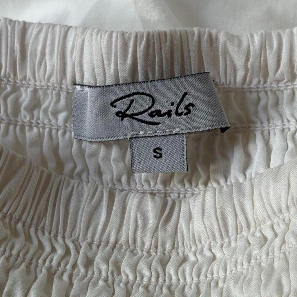 Rails Tiered White Midi Skirt