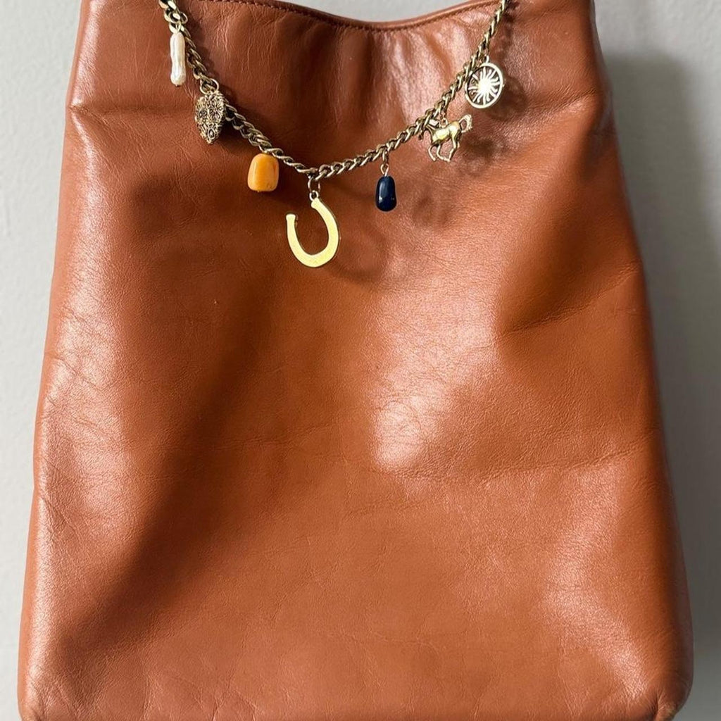 Vintage Merlin Warm Brown Leather Shoulder Bag