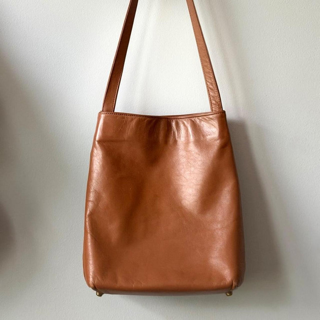 Vintage Merlin Warm Brown Leather Shoulder Bag