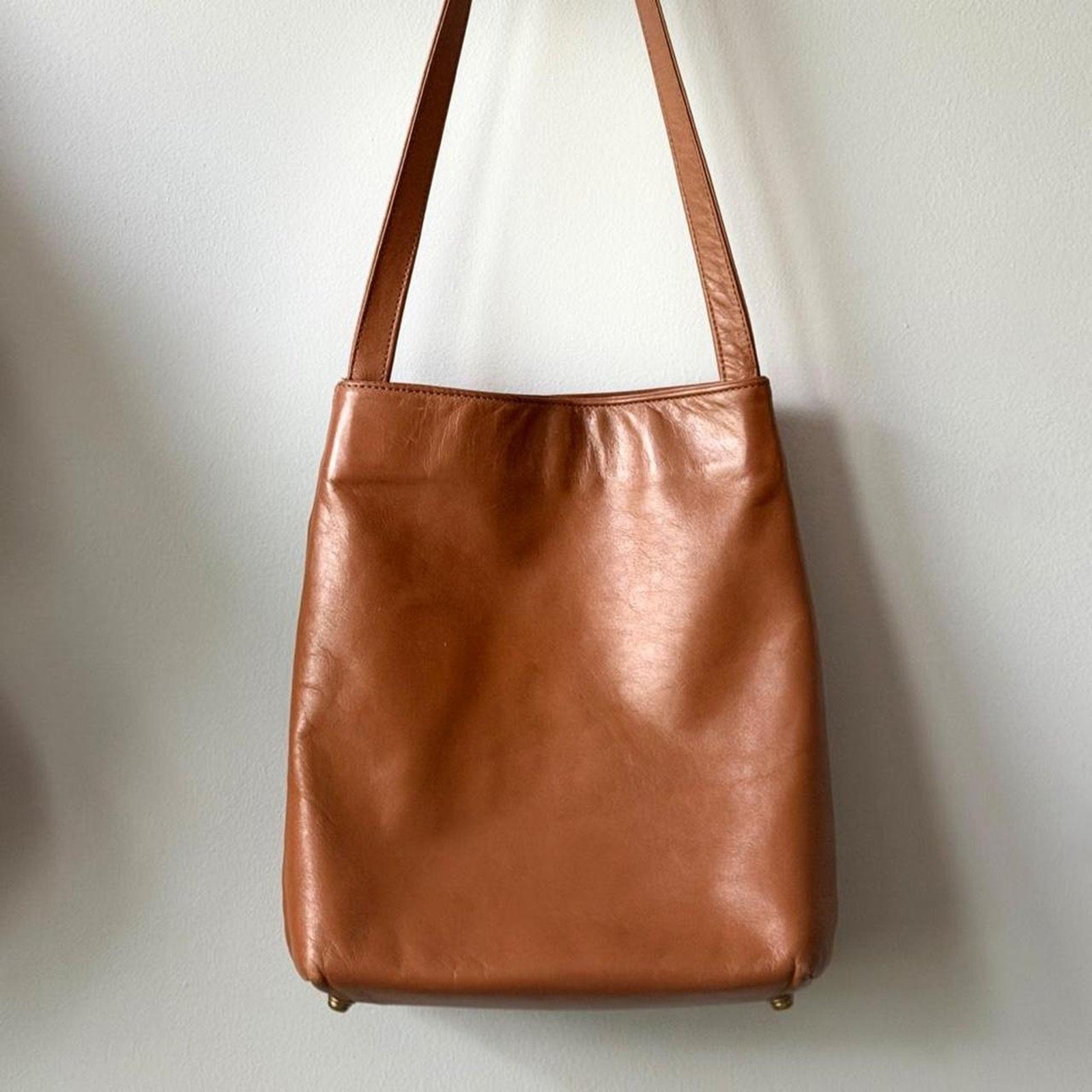 Vintage Merlin Warm Brown Leather Shoulder Bag