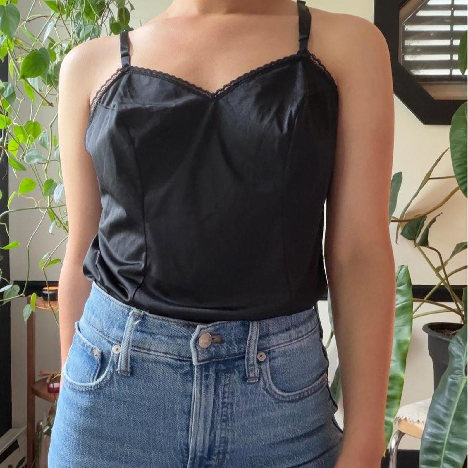 Vintage Vanity Fair Black Camisole (size small)