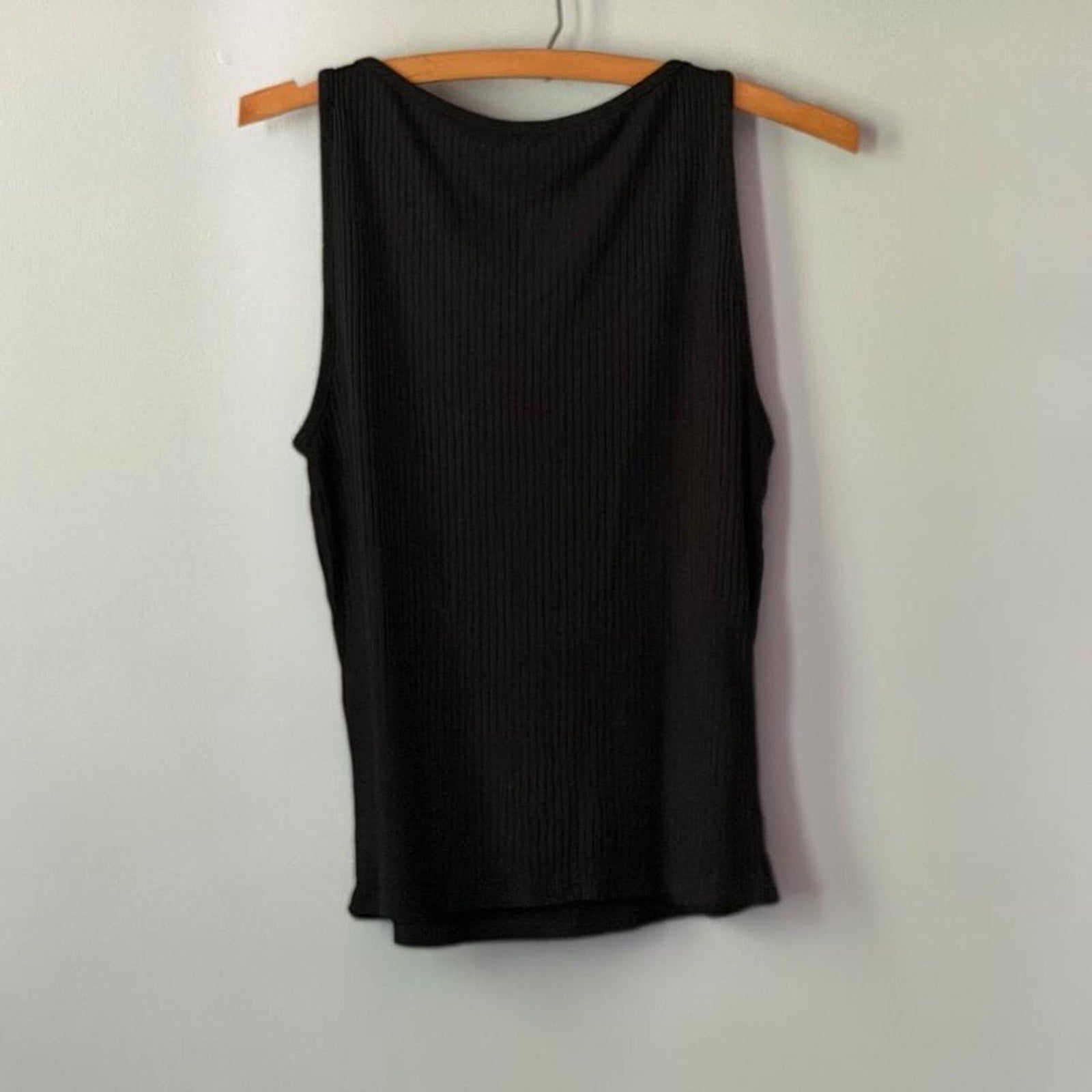 ASOS Black Ribbed Tank (size 6)