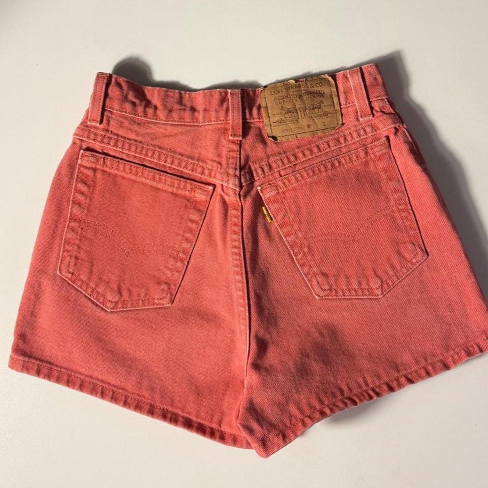 Vintage Levi’s Washed Red High Rise Shorts (size 5)