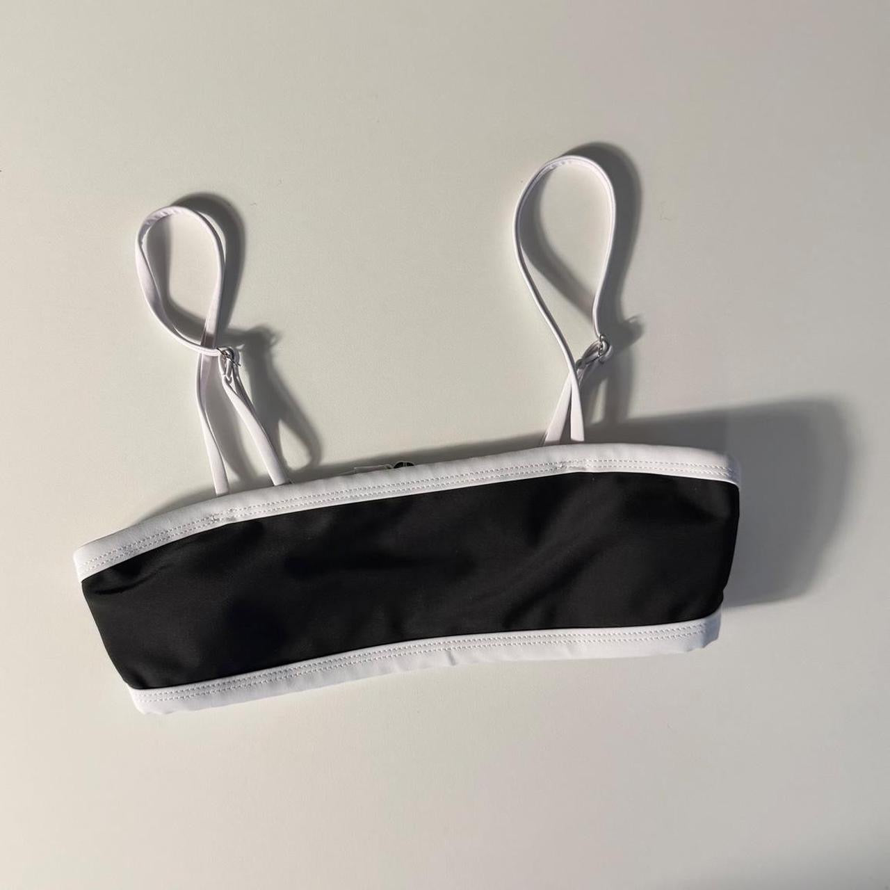 Commense Black and White Bandeau Bikini Set (size x-small)