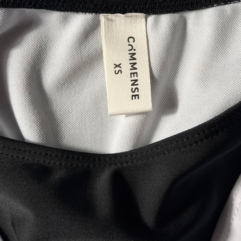 Commense Black and White Bandeau Bikini Set (size x-small)