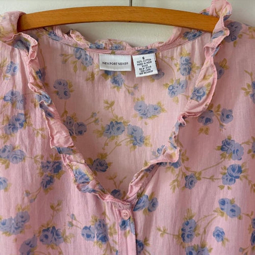 Vintage 1990s Newport News Pink Floral Dress (size 6)
