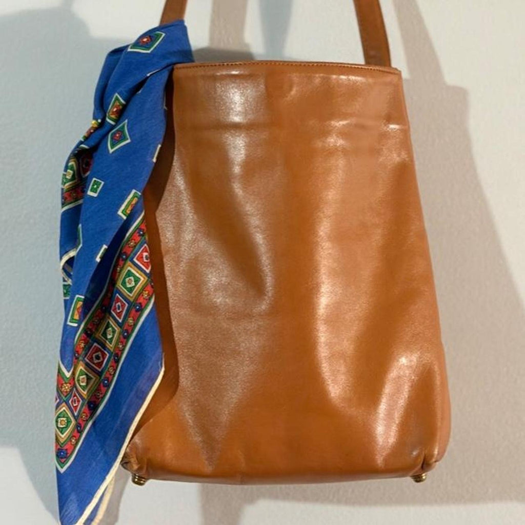 Vintage Merlin Warm Brown Leather Shoulder Bag