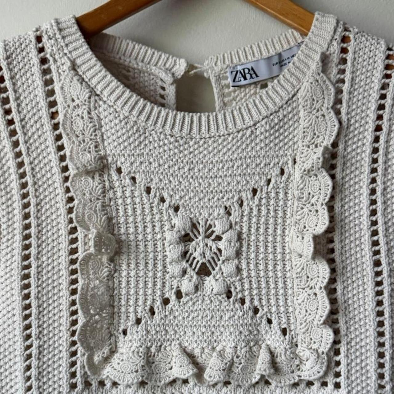 Zara Crochet Eyelit Blouse (size medium)