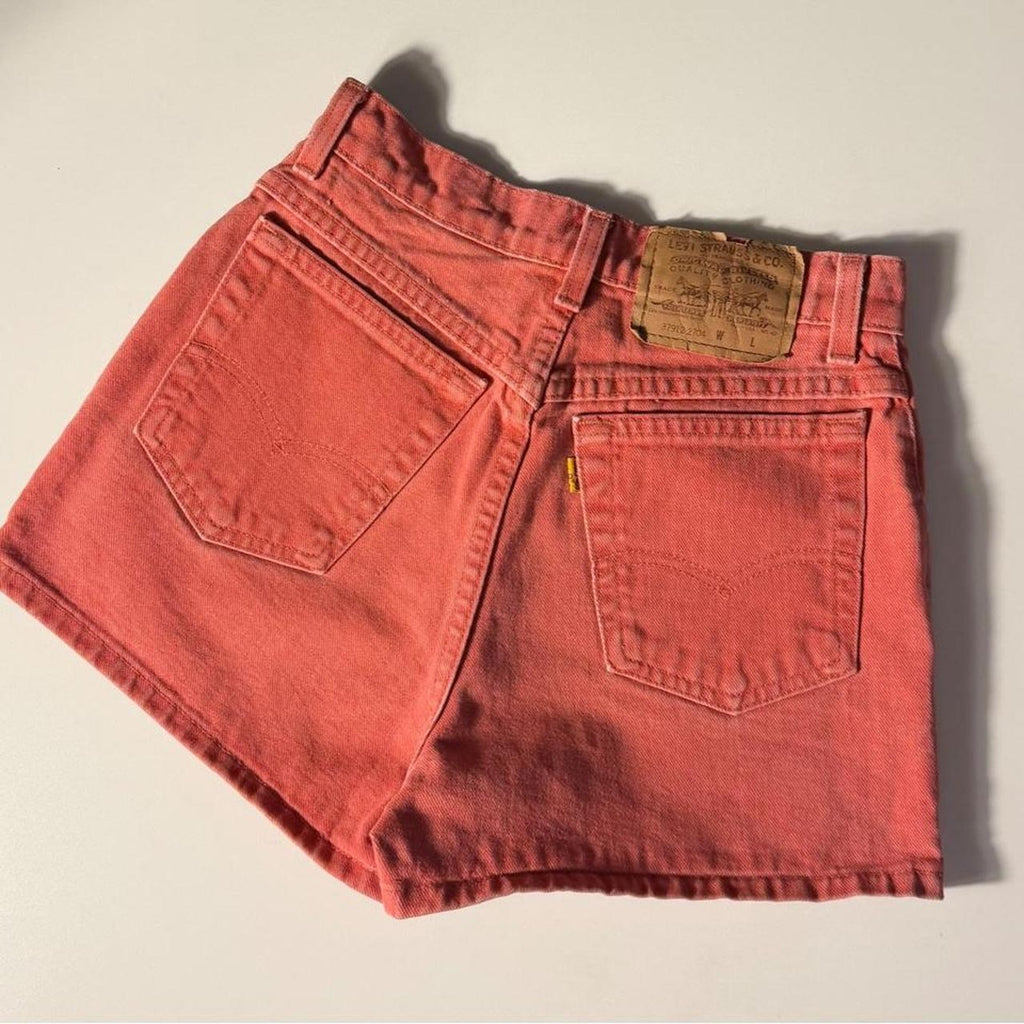 Vintage Levi’s Washed Red High Rise Shorts (size 5)